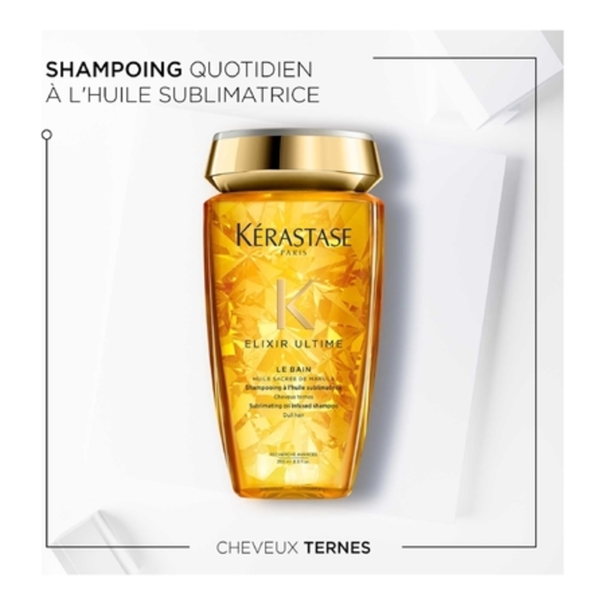 Bain réparateur cheveux ternes et abîmés