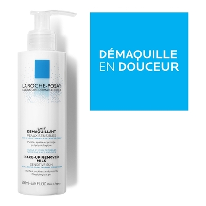 200ML LA ROCHE POSAY DÉMAQUILLANT PHYSIOLOGIQUE Lait démaquillant peaux sensibles waterproof   1 of 4 