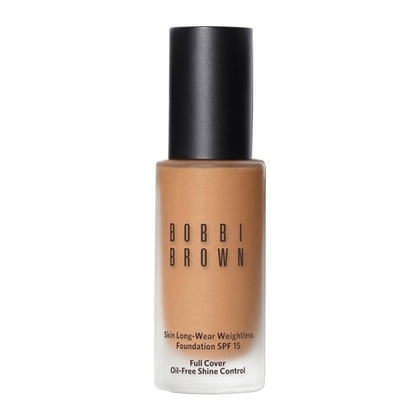  BOBBI BROWN SKIN LONG-WEAR WEIGHTLESS FOUNDATION Fond de teint longue tenue ultra-léger couvrance parfaite fini mat SPF15  1 of 4 