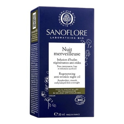 30ML SANOFLORE MERVEILLEUSE Huile sèche de nuit visage anti-rides certifiée Bio  1 of 4 