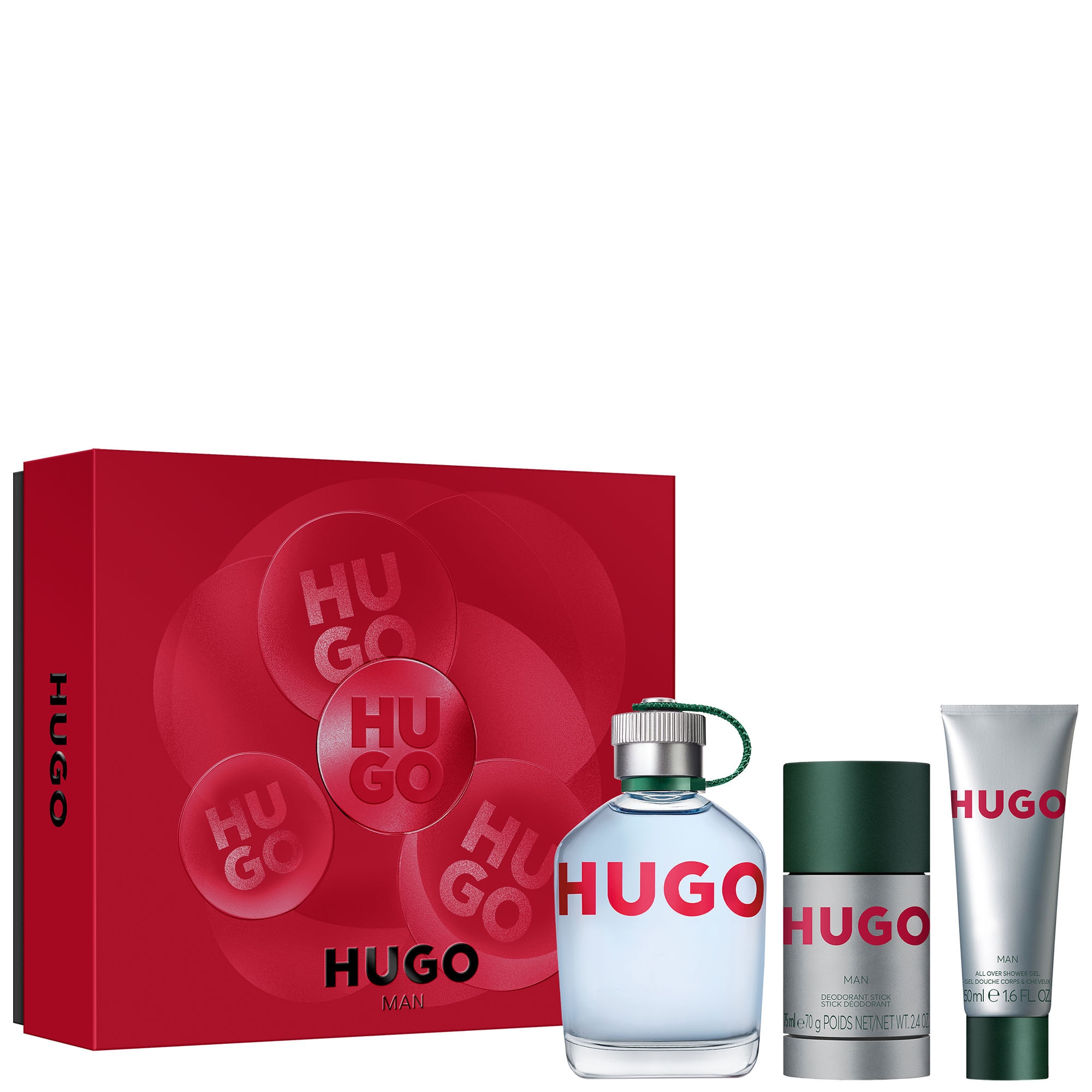 HUGO BOSS HUGO MAN Coffret eau de toilette + gel douche + déodorant stick 1 of 4