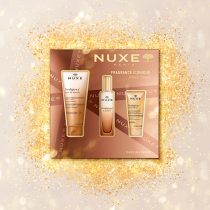 Coffret parfum + huile de douche + lait pour le corps