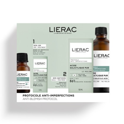  Lierac PROTOCOLE Coffret - stop-boutons 15ml + peeling anti-imperfections 100ml  1 of 2 