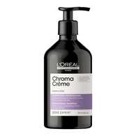 500ML L'ORÉAL PROFESSIONNEL SERIE EXPERT CHROMA CRÈME Shampoing neutralisant de reflets jaunes  1 of 2 