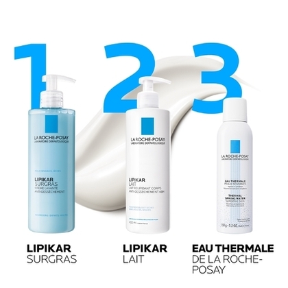 400ML LA ROCHE POSAY LIPIKAR Lait relipidant 48h peaux sensibles & sèches  1 of 4 