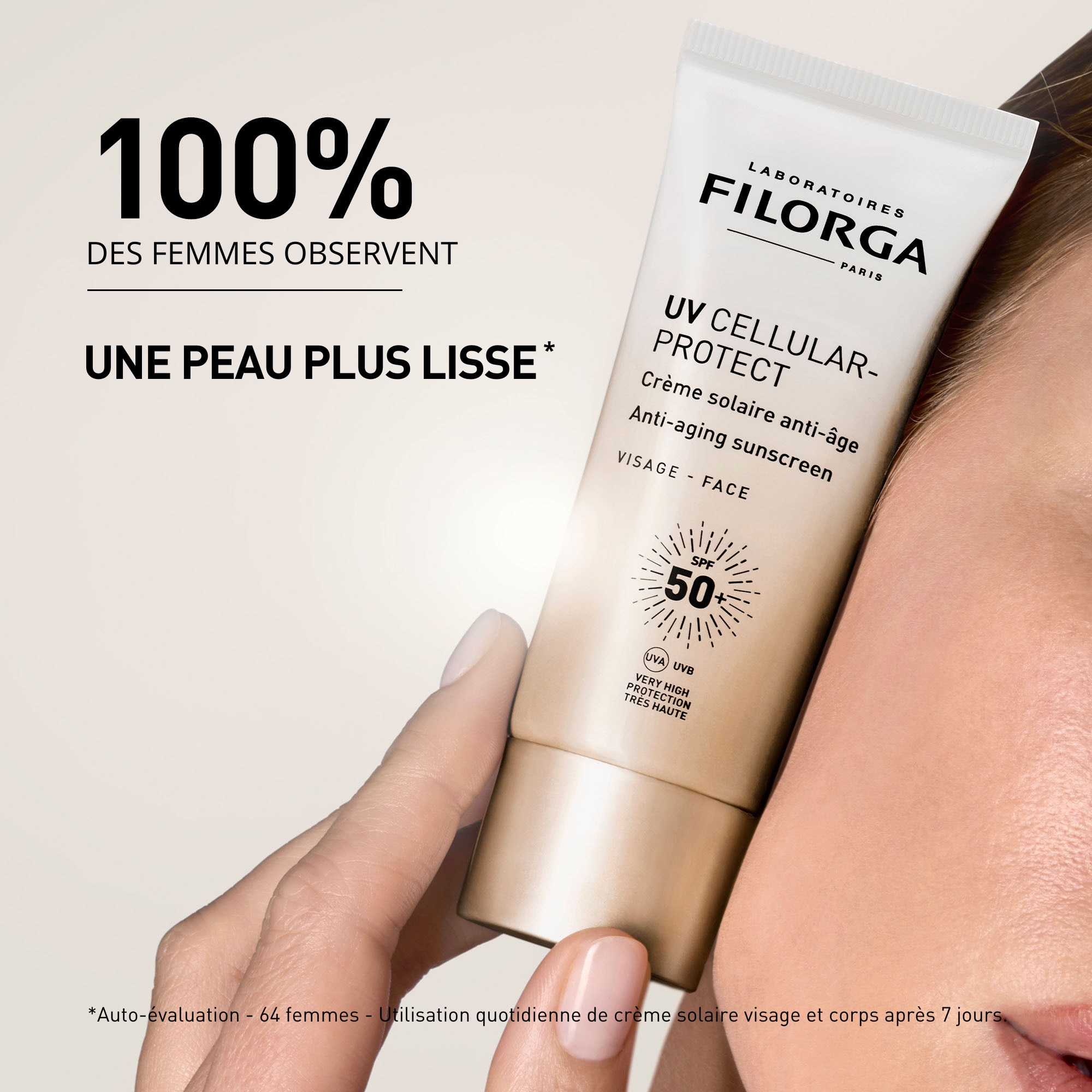 Crème solaire anti-âge - visage