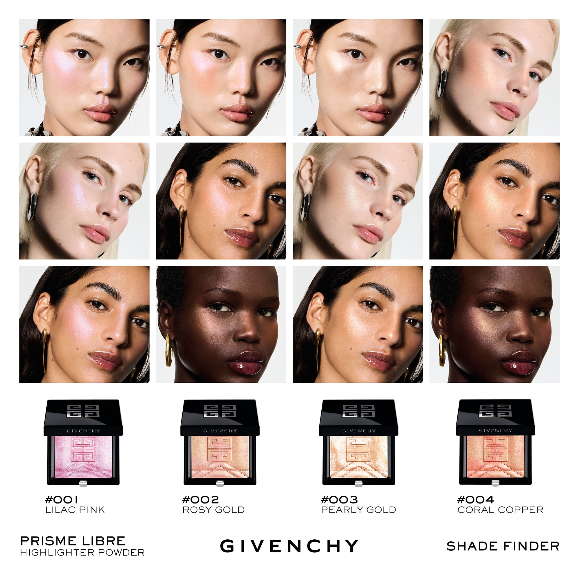  GIVENCHY PRISME LIBRE HIGHLIGHTER POWDER Poudre illuminatrice marbrée hydratante longue tenue  1 of 4 