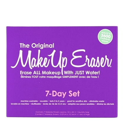 7PIECES MAKE UP ERASER QUEEN PURPLE Kit de 7 serviettes démaquillantes réutilisables  1 of 4 