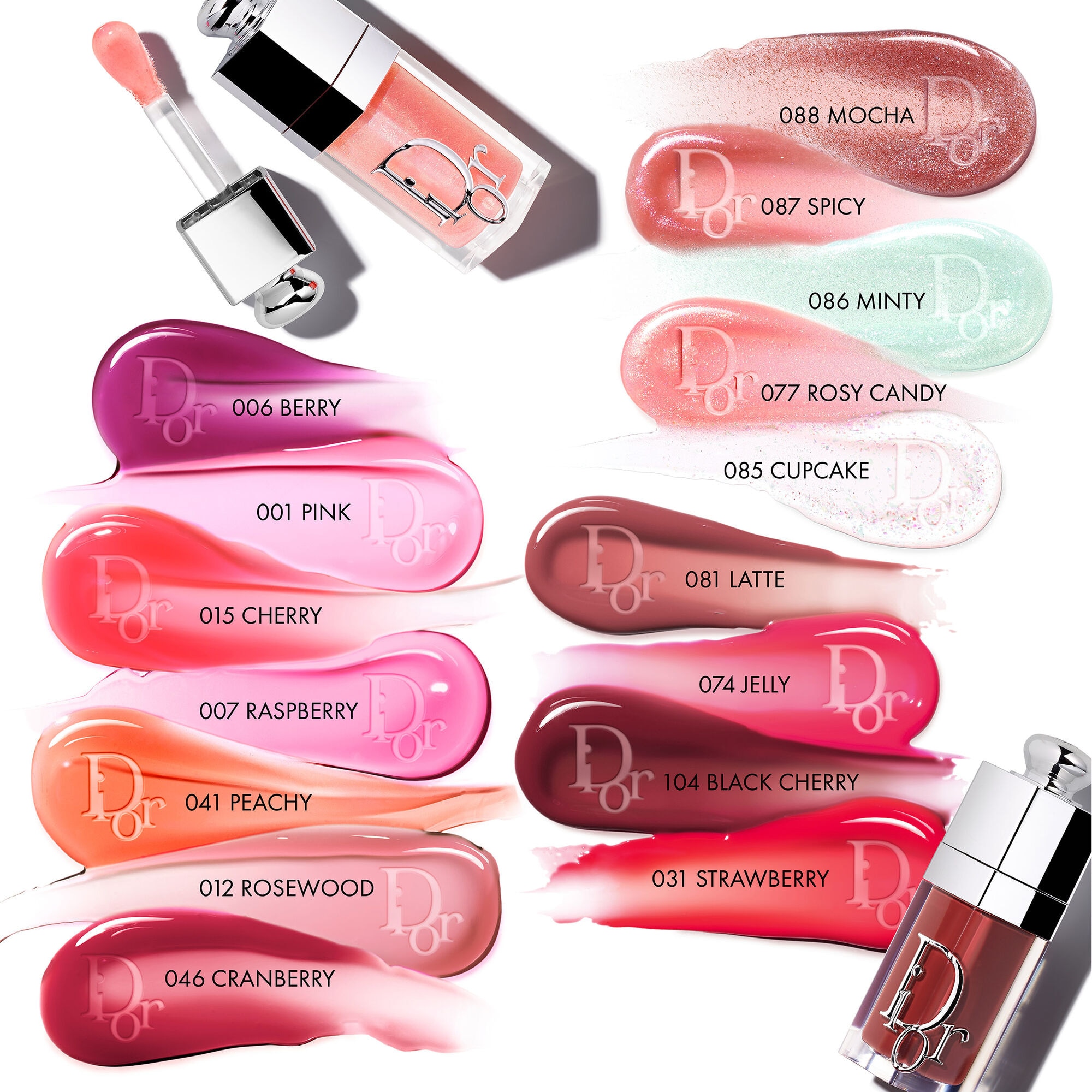 Huile à lèvres hydratante 24h - 3 finis ultra-brillants