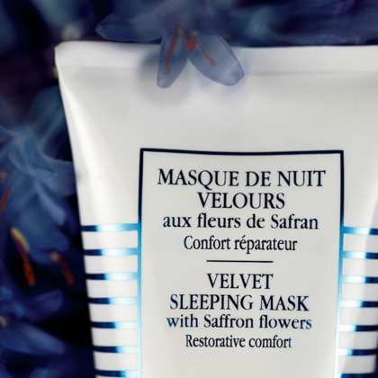 Masque de nuit velours aux fleurs de safran