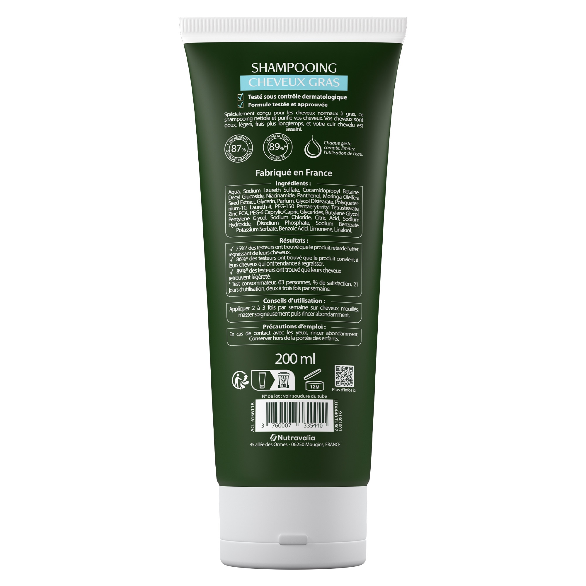 Luxéol shampooing cheveux gras