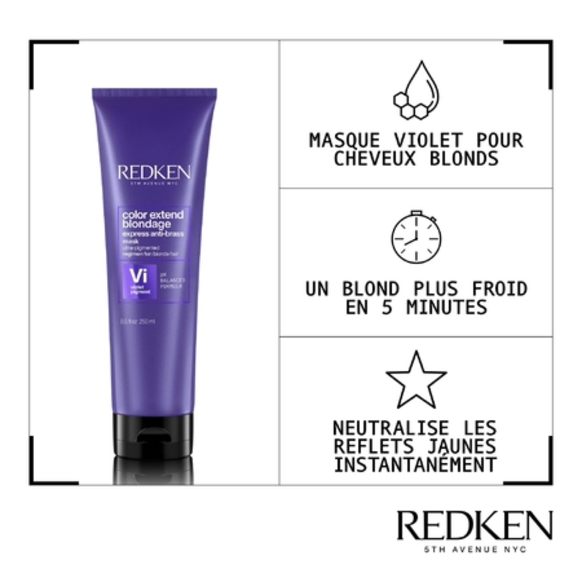 Masque neutralisant cheveux blonds