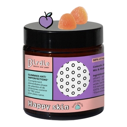 107G BIRDIE PEAU Happy skin - gummies anti-imperfections  1 of 1 Happy skin - gummies anti-imperfections