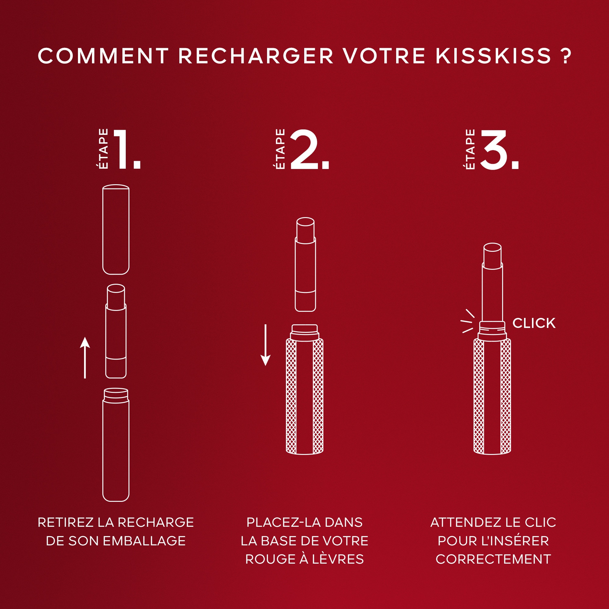  Guerlain KISSKISS Le rouge à lèvres intense au miel - recharge  1 of 4 