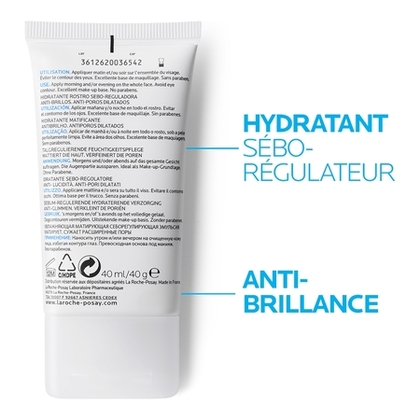 40ML LA ROCHE POSAY EFFACLAR MAT Hydratant sébo-régulateur anti-brillance & pores dilatés  1 of 4 