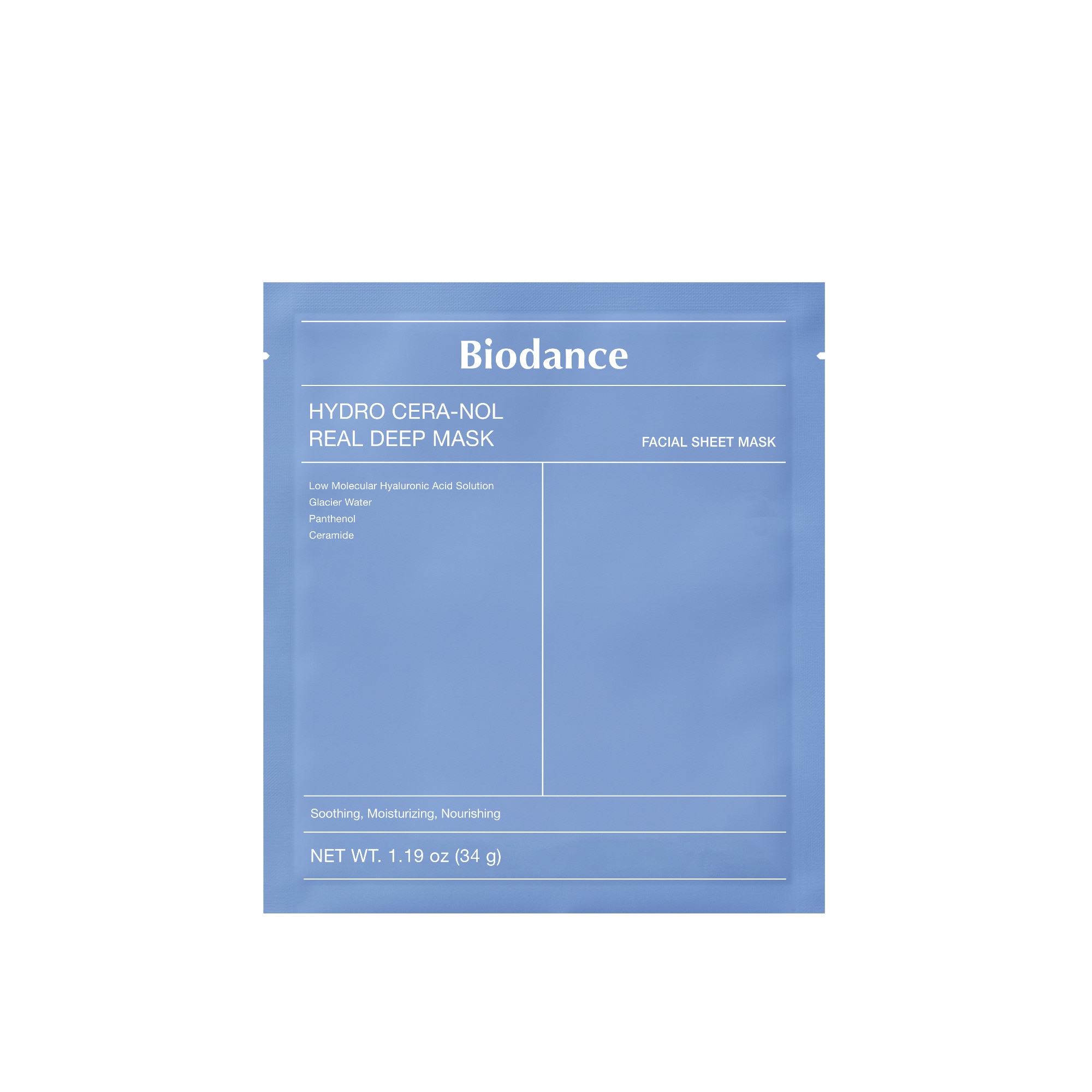 199G BIODANCE HYDRO CERA-NOL Masque hydrogel hydratant hydro cera-nol Masque hydrogel hydratant hydro cera-nol