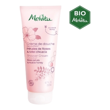 200ML MELVITA GELS DOUCHE MIEL & FLEURS Douche rose & miel acacia  1 of 4 