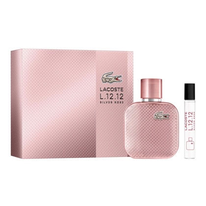  Lacoste L.12.12 SILVER ROSE Coffret eau de parfum + vaporisateur voyage  1 of 1 Coffret eau de parfum + vaporisateur voyage