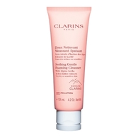 125ml Clarins SOINS DEMAQUILLANTS Doux nettoyant moussant apaisant peaux très sèches ou sensibles  1 of 2 