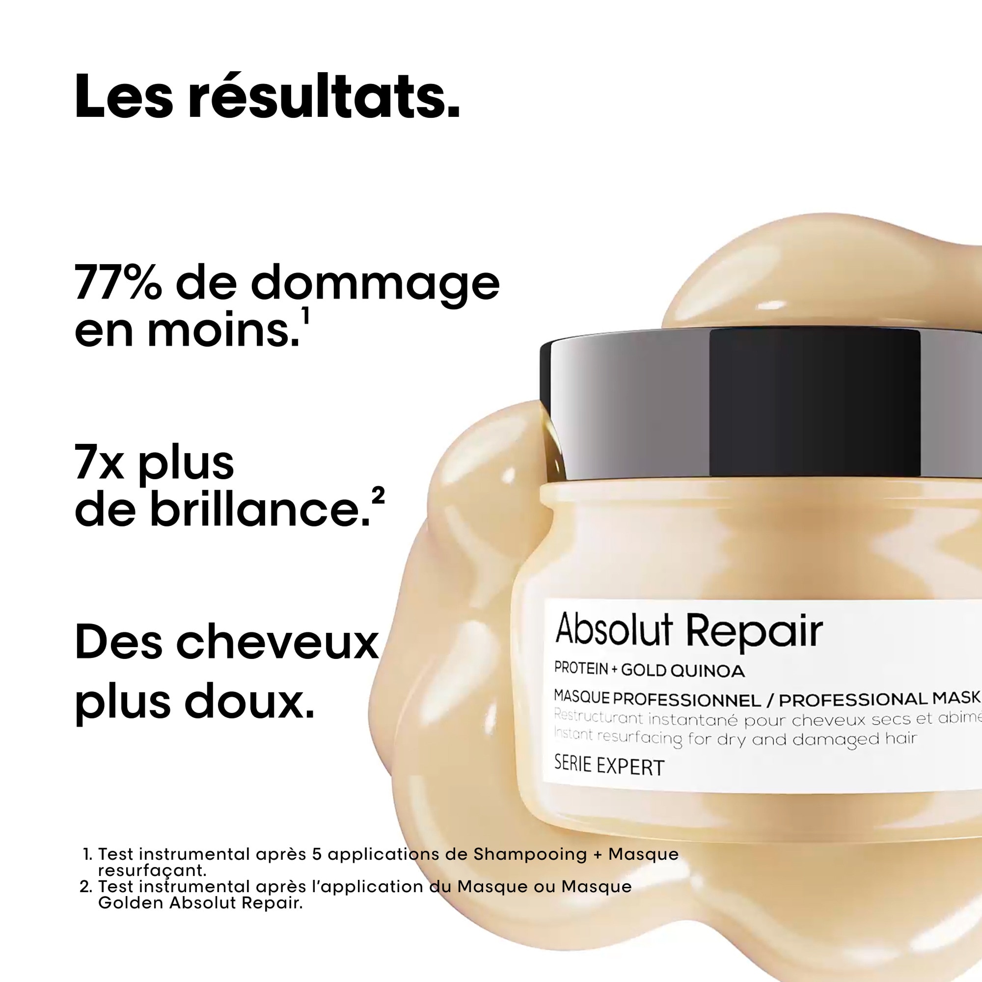 Masque restructurant pour cheveux abîmés