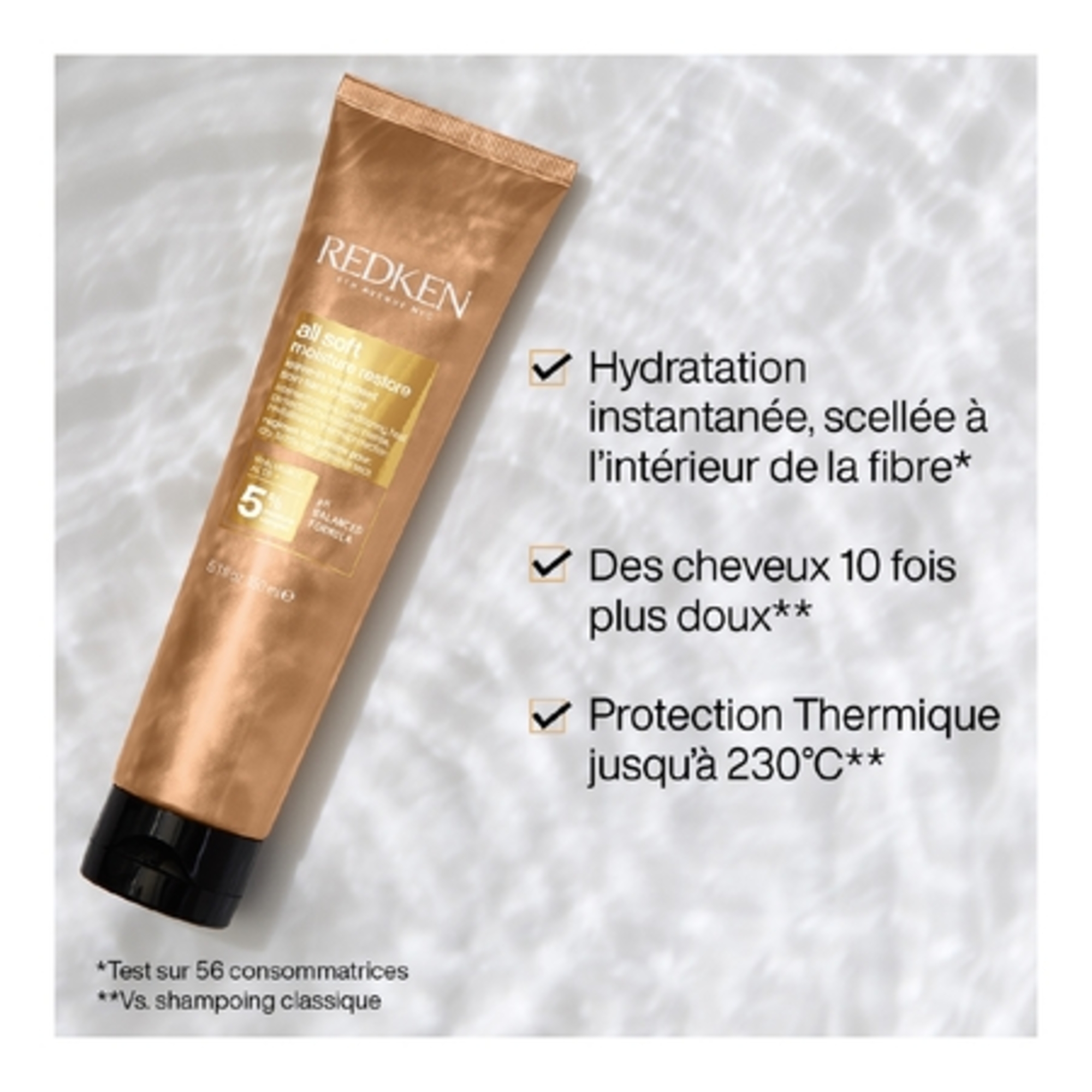 Soin sans rinçage hydratant pour cheveux secs