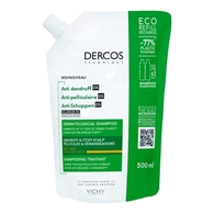 500mL VICHY DERCOS TECHNIQUE Shampooing traitant pellicules & démangeaisons cheveux secs en éco-recharge  1 of 2 