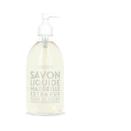 495ML LA COMPAGNIE DE PROVENCE EXTRA PUR Savon liquide de Marseille fleur de coton  1 of 3 