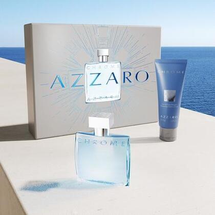  AZZARO CHROME Coffret eau de toilette + shampooing pour le corps & cheveux  1 of 4 