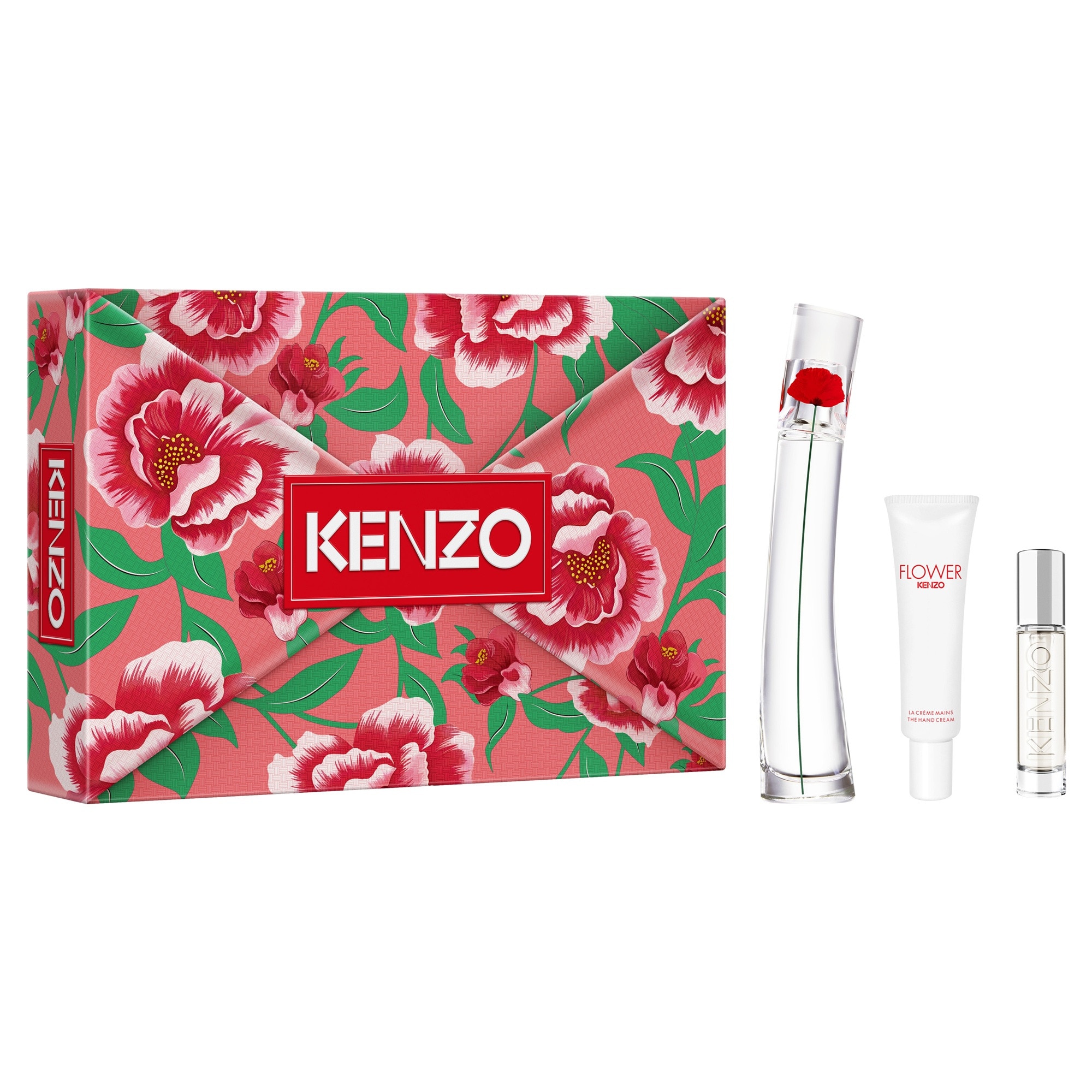  Kenzo FLOWER BY KENZO Coffret - eau de parfum + vaporisateur de voyage + crème mains  Coffret - eau de parfum + vaporisateur de voyage + crème mains