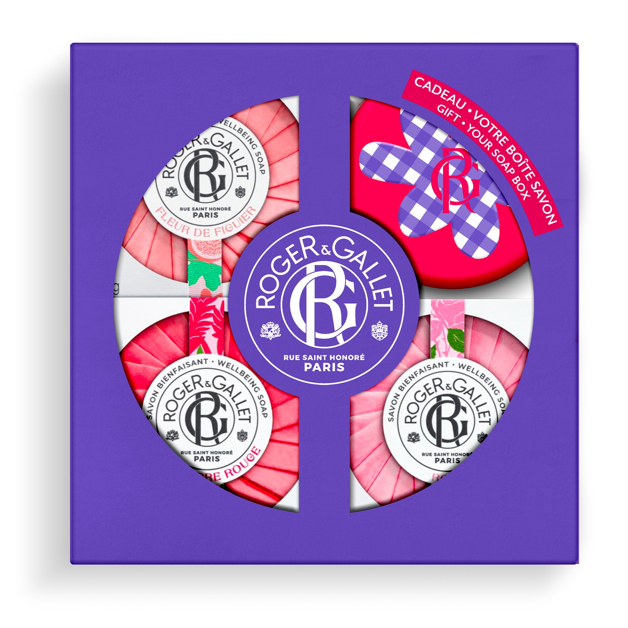 Roger & Gallet - Coffret - Coffret - 3 Savons Bienfaisants - Fleur De Figuier, Gingembre, Rose