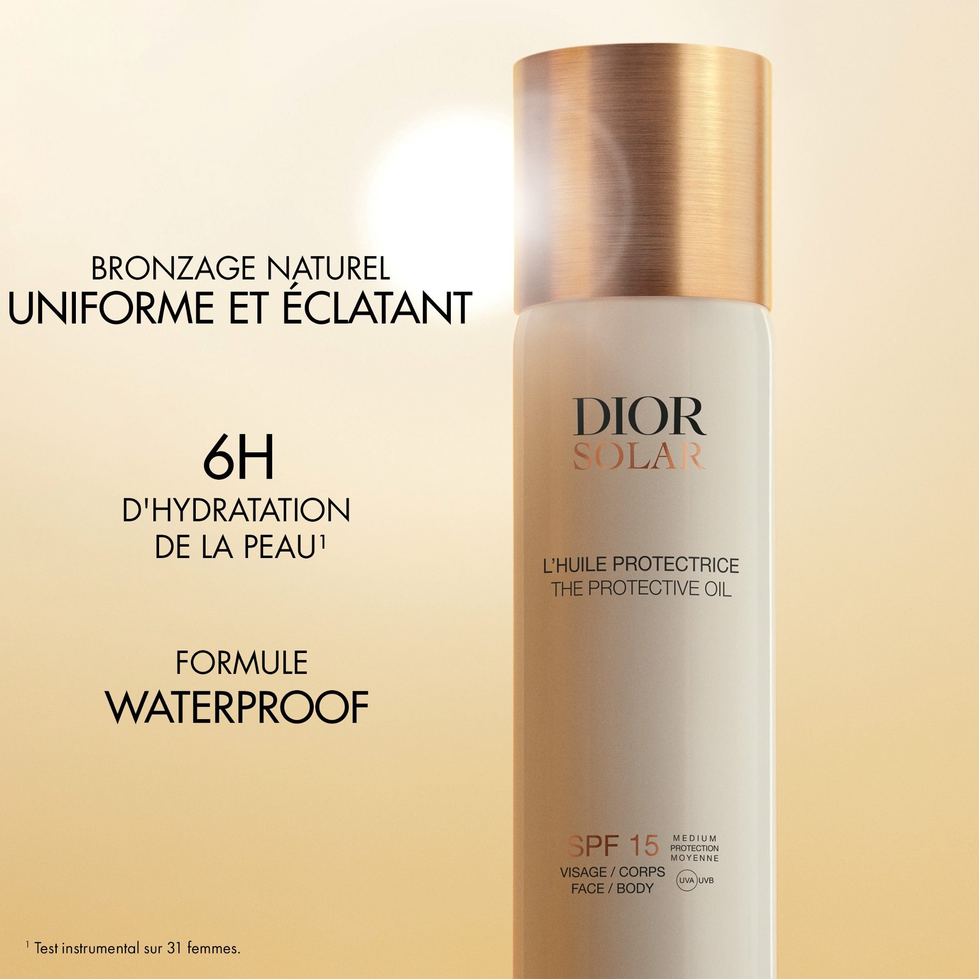 L'huile protectrice visage et corps spf 15- spray solaire