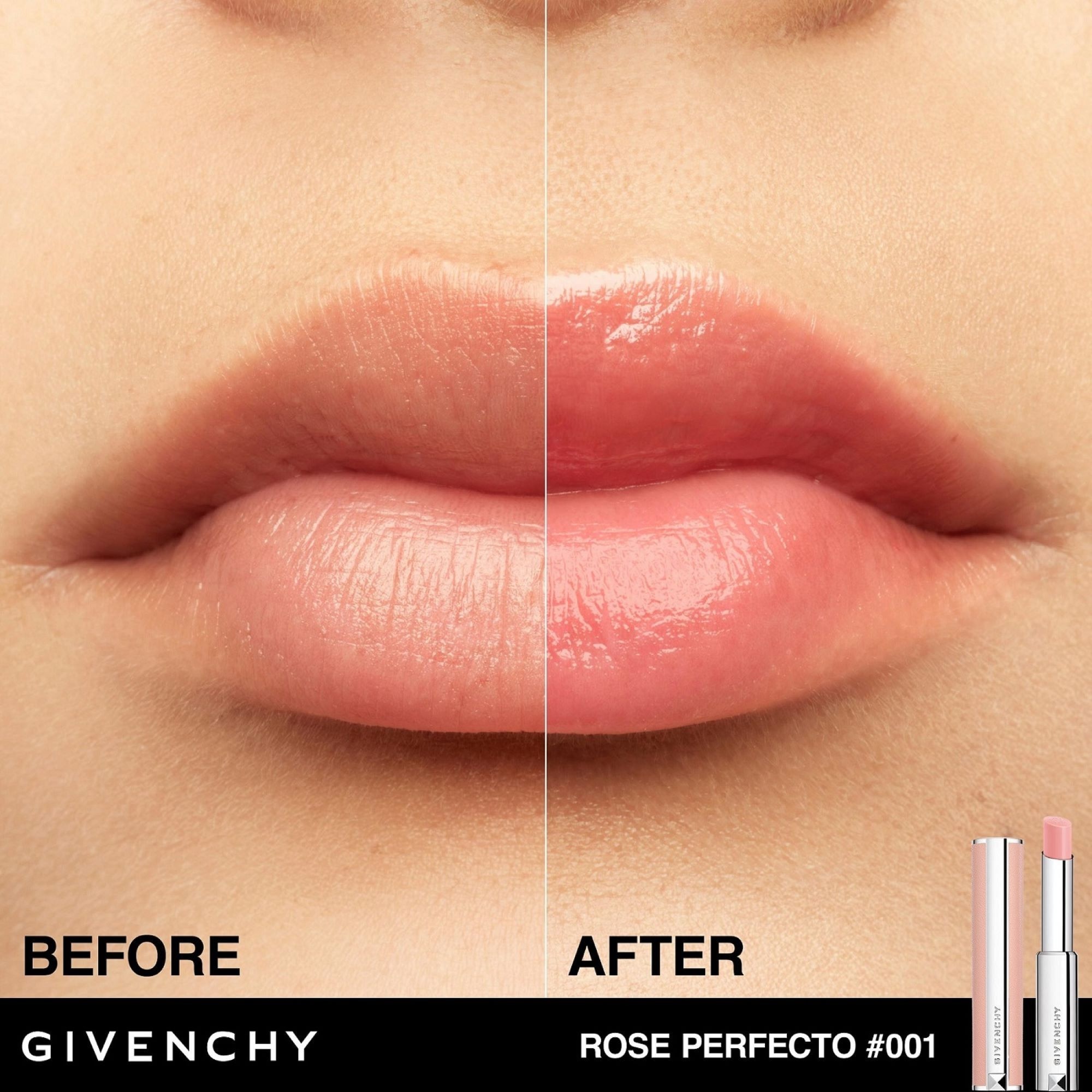 GIVENCHY ROSE PERFECTO LIP BALM Baume embellisseur de lèvres hydratation 24h 1 of 4