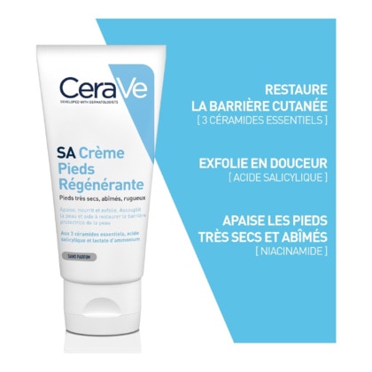 88ml CERAVE SA ANTI-RUGOSITÉS Crème régénérante pieds très secs & abîmés  1 of 4 