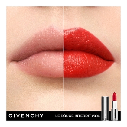  GIVENCHY LE ROUGE INTERDIT INTENSE SILK Rouge à lèvres fini soyeux couleur lumineuse -  recharge  1 of 4 