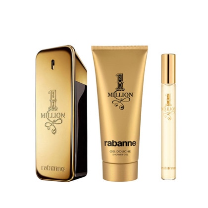  Rabanne 1 MILLION Coffret eau de toilette, gel douche et vaporisateur de voyage  1 of 4 