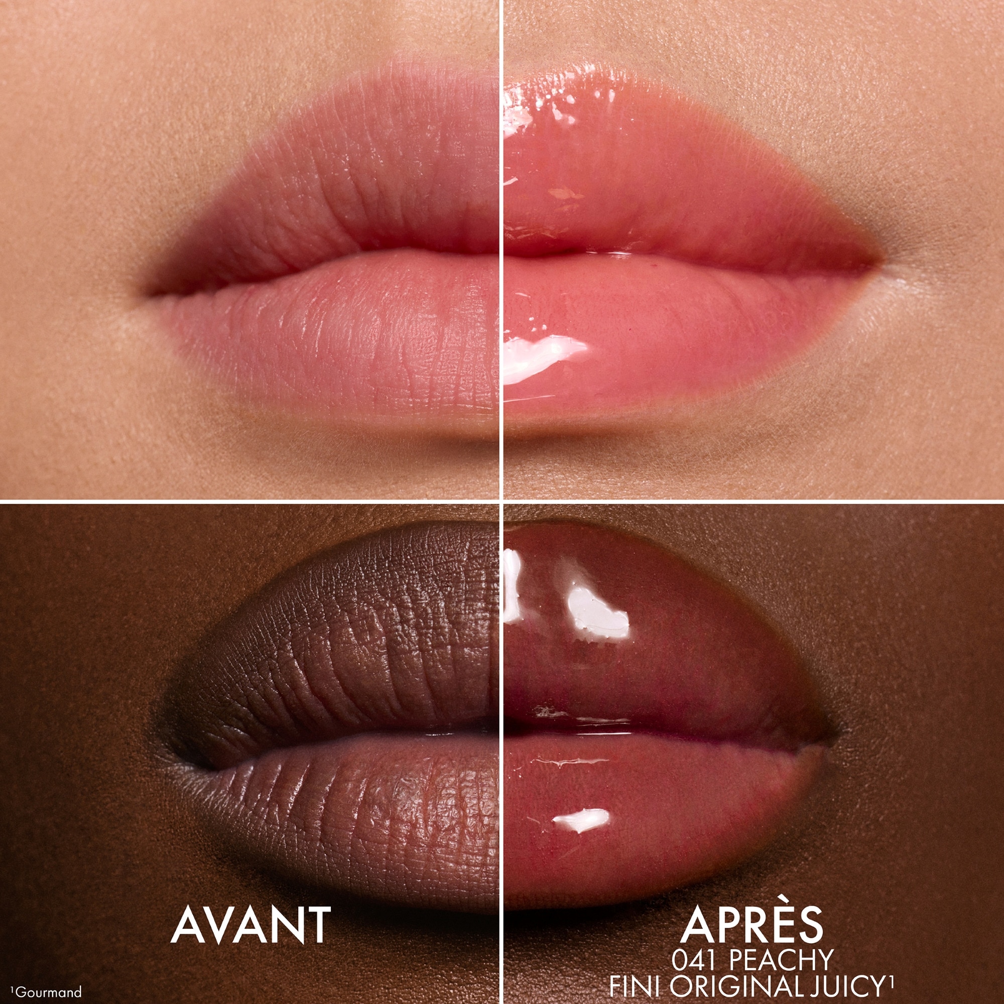 Huile à lèvres hydratante 24h - 3 finis ultra-brillants