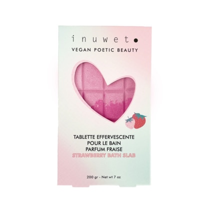 200ML INUWET COLLECTION BAIN Tablette de bain effervescente - parfum fraise  1 of 2 