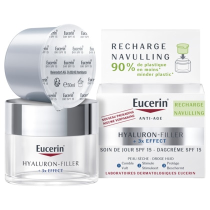 50ML EUCERIN HYALURON-FILLER 3x effect recharge anti-âge soin de jour spf 15 peau sèche  1 of 4 