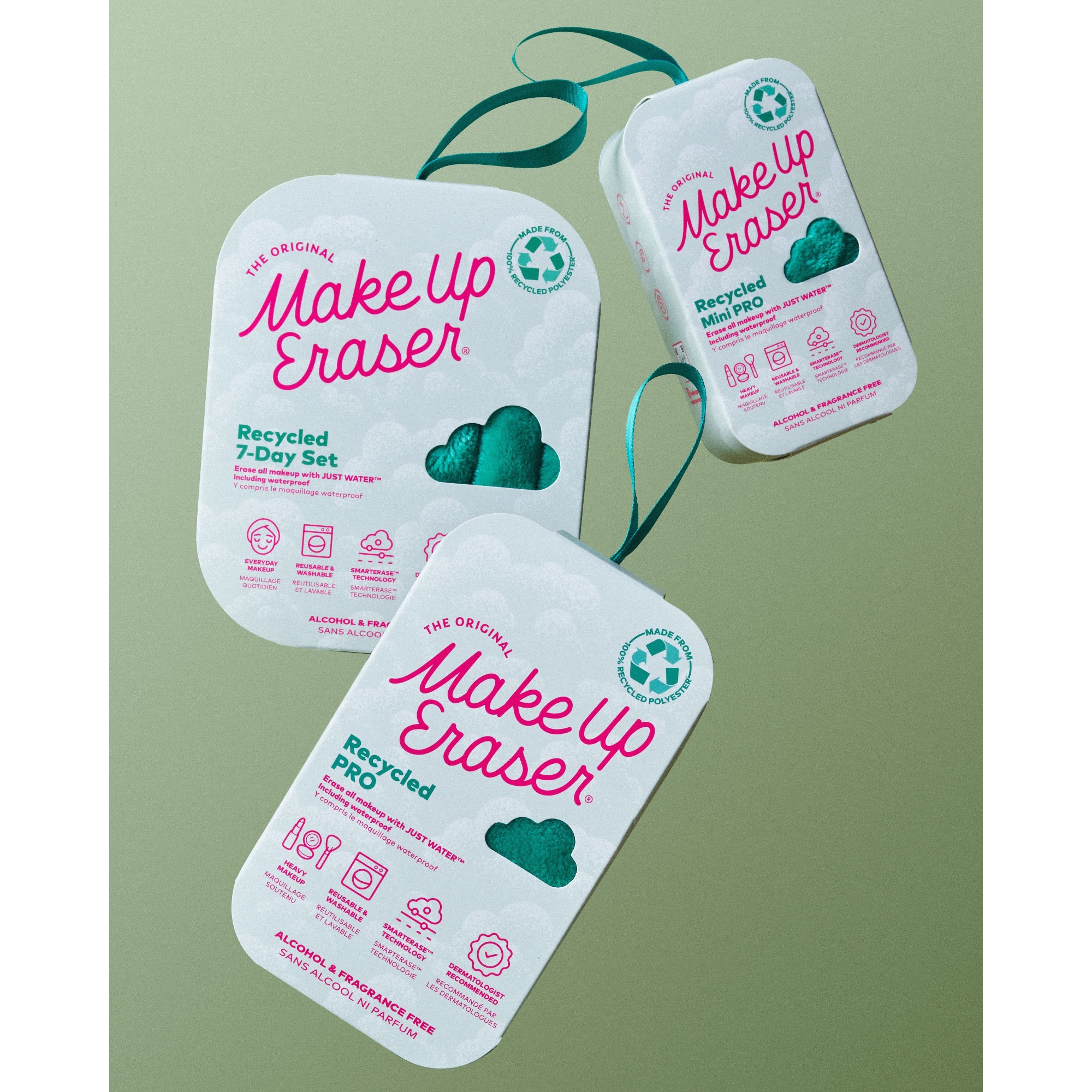 MAKE UP ERASER ACCESSOIRES Serviette démaquillante réutilisable - recycled green  1 of 3 