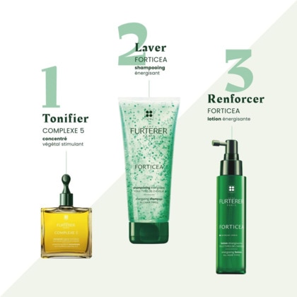 René furterer - forticea - shampooing énergisant aux huiles essentielles 50 ml