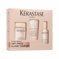  KÉRASTASE GLOSS ABSOLU Coffret - routine bain, fondant et spray pour cheveux longs sujets aux frisottis  