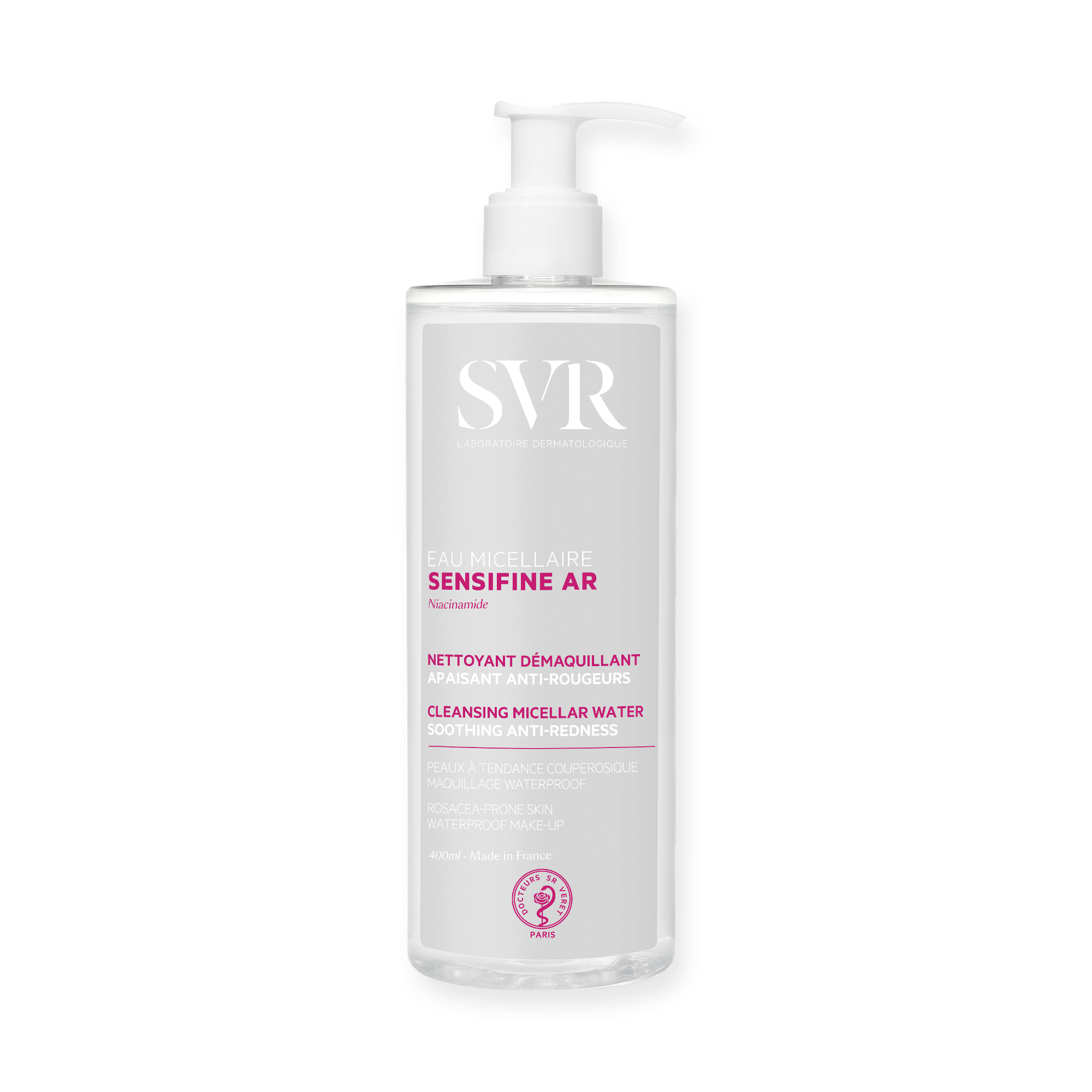 Laboratoire Svr - Sensifine Ar Eau Micellaire - Nettoyant Démaquillant Apaisant Anti-rougeurs Visage, Yeux Et Lèvres - 75ml