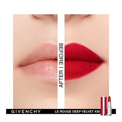  GIVENCHY LE ROUGE Rouge à lèvres fini mat lumineux, mat poudré ou brillant scintillant.  1 of 4 