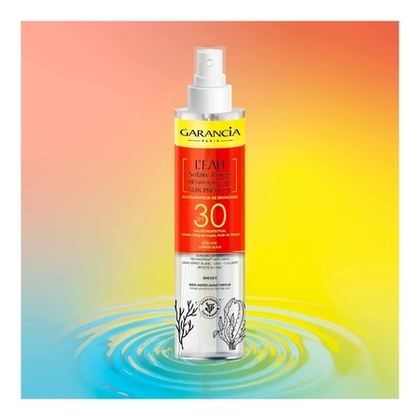 150mL GARANCIA L'EAU SOLAIRE ROUGE METAMORPHOSANTE Accélérateur de bronzage haute protection SPF30  1 of 3 