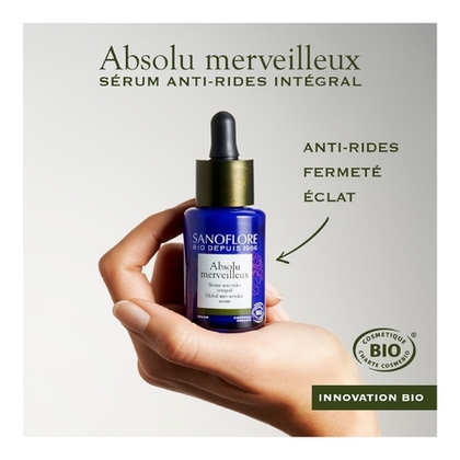 Sérum anti-rides intégral certifié Bio à l'acide hyaluronique d'origine naturelle