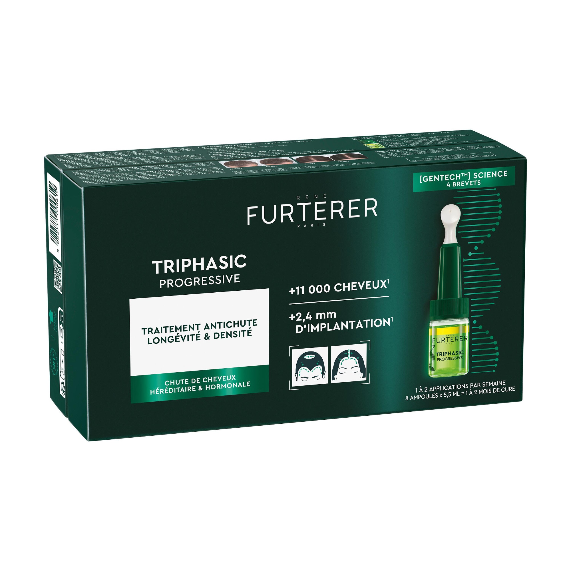Traitement antichute longévité & densité ( x8 ampoules)