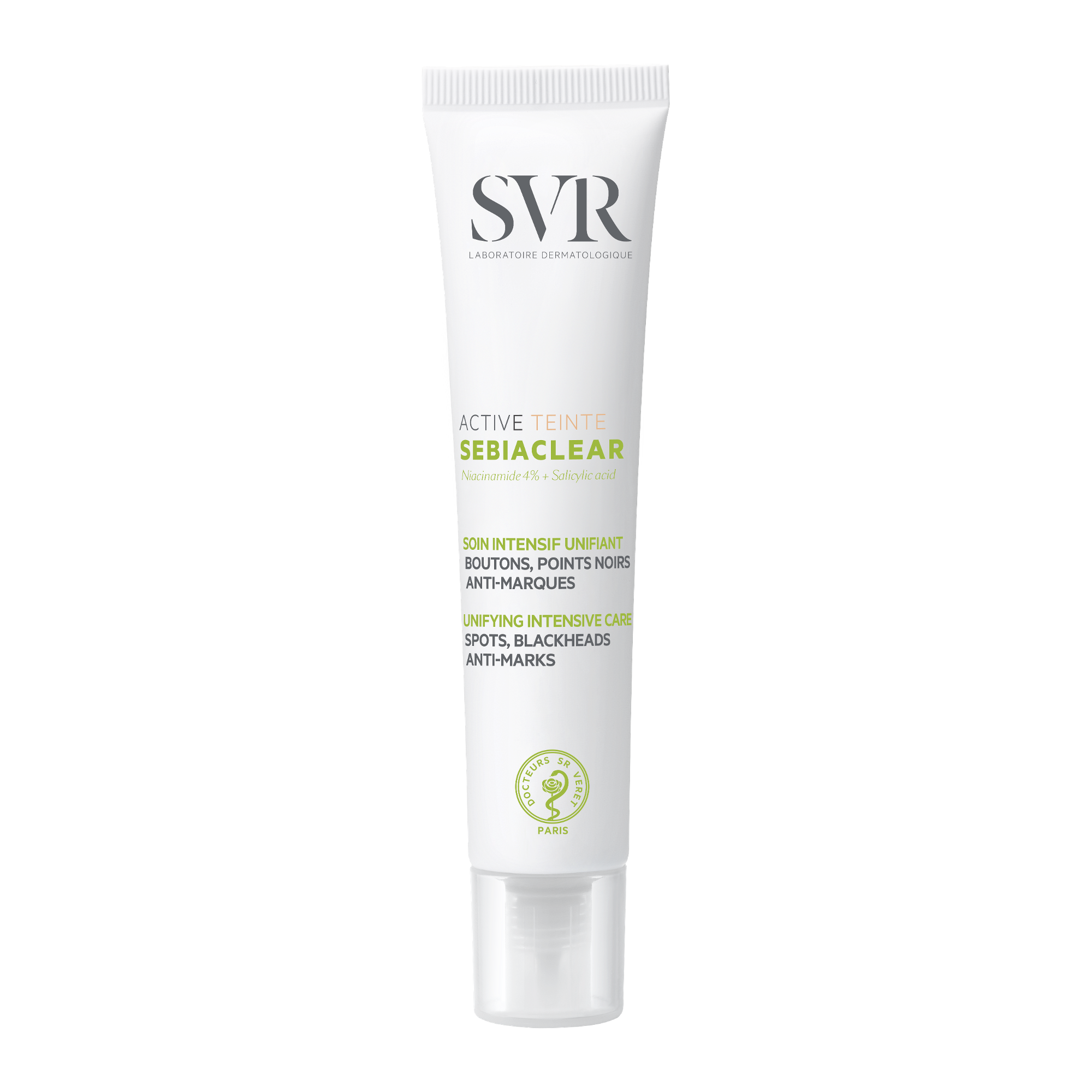 Laboratoire Svr - Sebiaclear Active Teinte - Soin Intensif Unifiant Boutons, Points Noirs Anti-marques - 40ml
