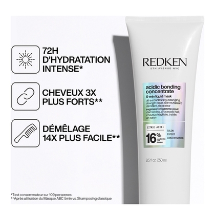 250mL REDKEN ACIDIC BONDING CONCENTRATE Masque réparateur concentré en soin bonding  1 of 4 