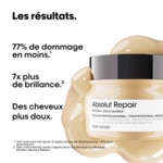 250ML L'ORÉAL PROFESSIONNEL ABSOLUT REPAIR Masque restructurant pour cheveux abîmés  2 of 5 Masque restructurant pour cheveux abîmés
