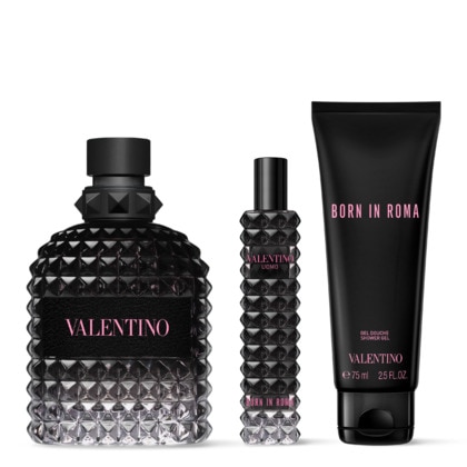  Valentino BORN IN ROMA UOMO Coffret cadeau eau de toilette boisée aromatique pour lui  1 of 2 